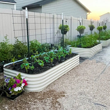 17-inch Tall 8ft x 4ft Metal Raised Beds| Vegega