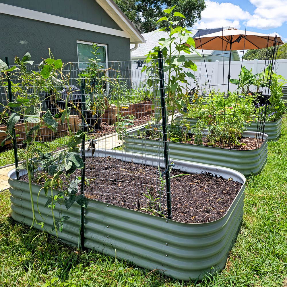 17 in.H 9 in 1 Metal Garden Bed