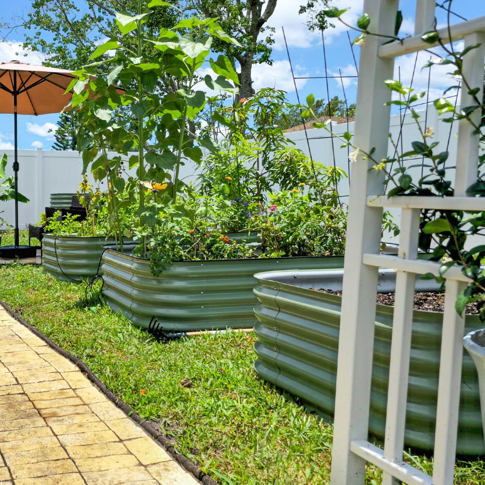 17 in.H 9 in 1 Metal Garden Bed