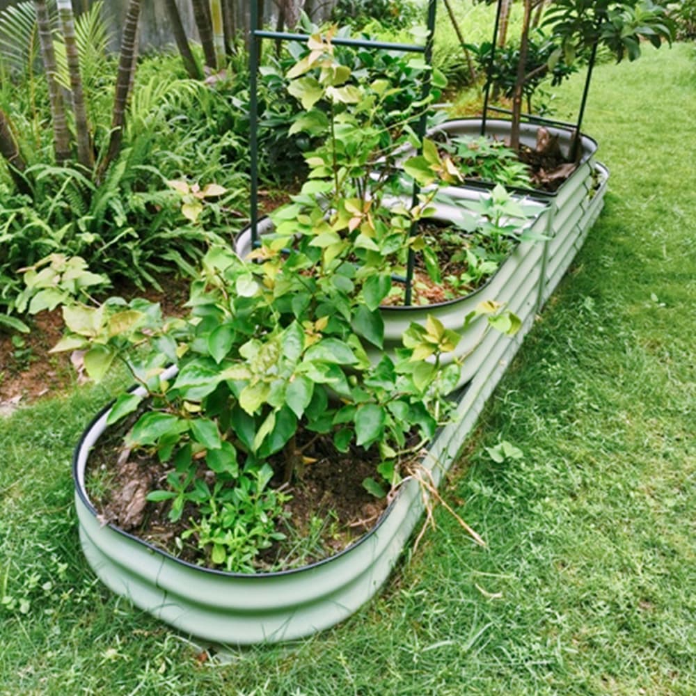 17 in. H Tiered Metal Garden Beds