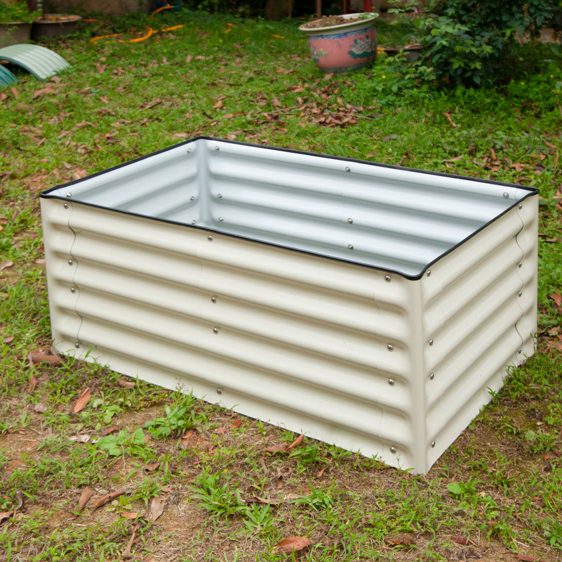 17 in. H 3.5'x2' Rectangle Metal Garden Beds