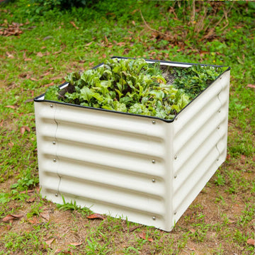 17 in. H 2'x2' Square Metal Garden Beds