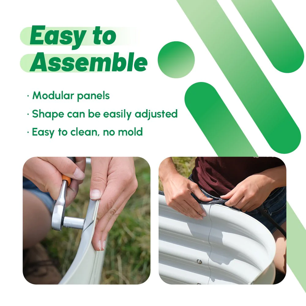 11 in.H 6 in 1 Metal Garden Bed