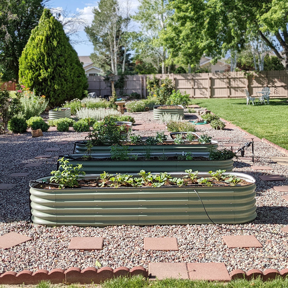 17" Tall Metal Raised Garden Bed