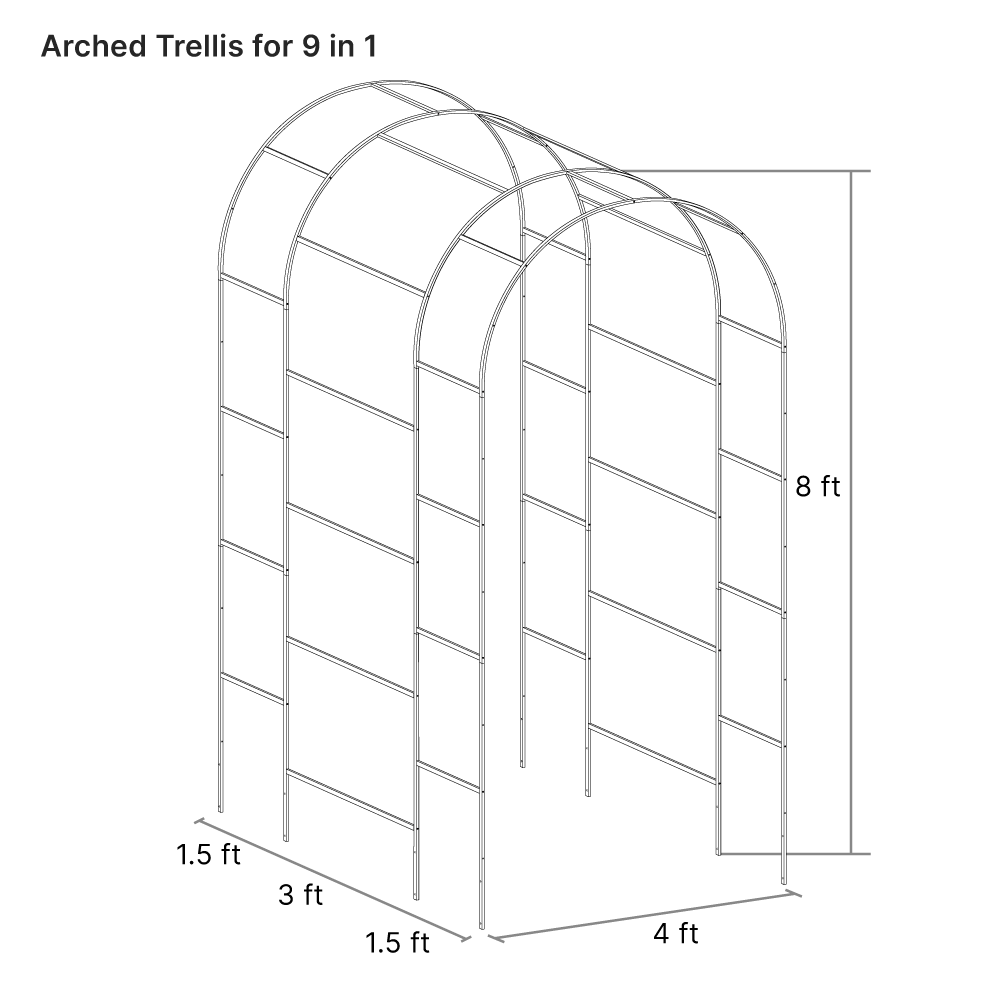 Arched Trellis (Zn-Al-Mg stainless steel)