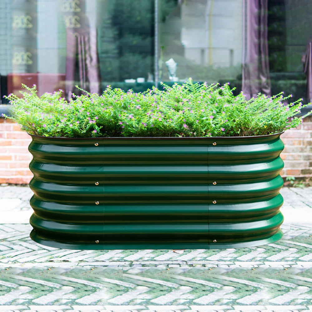 17 in.H 2 in 1 Metal Garden Bed