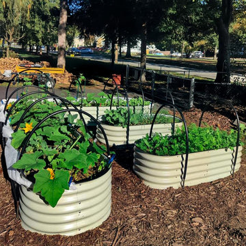 17 in.H 4 in 1 Metal Garden Bed