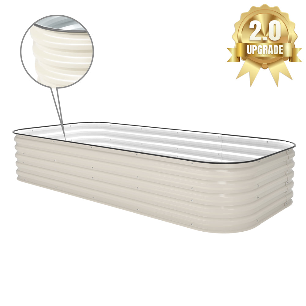 17-inch Tall 8ft x 4ft Metal Raised Beds| Vegega