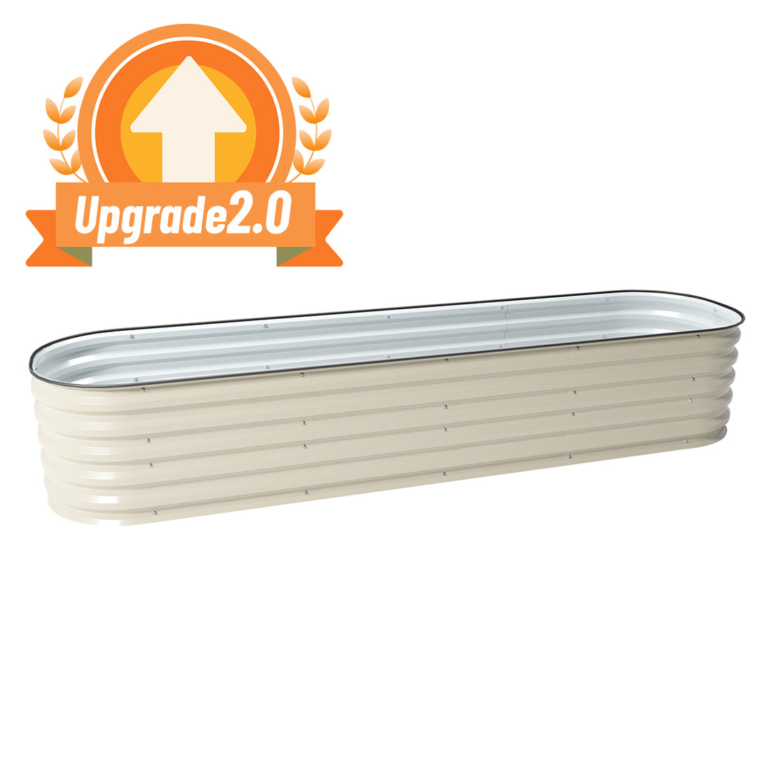 17-inch Tall 8ft x 2ft Metal Raised Beds| Vegega