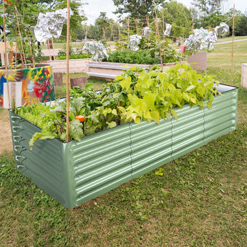 17 in.H 6 in 1 Rectangle Metal Garden Bed