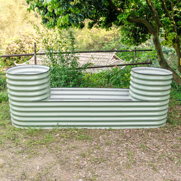 32 in. H Castle Metal Raised Garden Bed