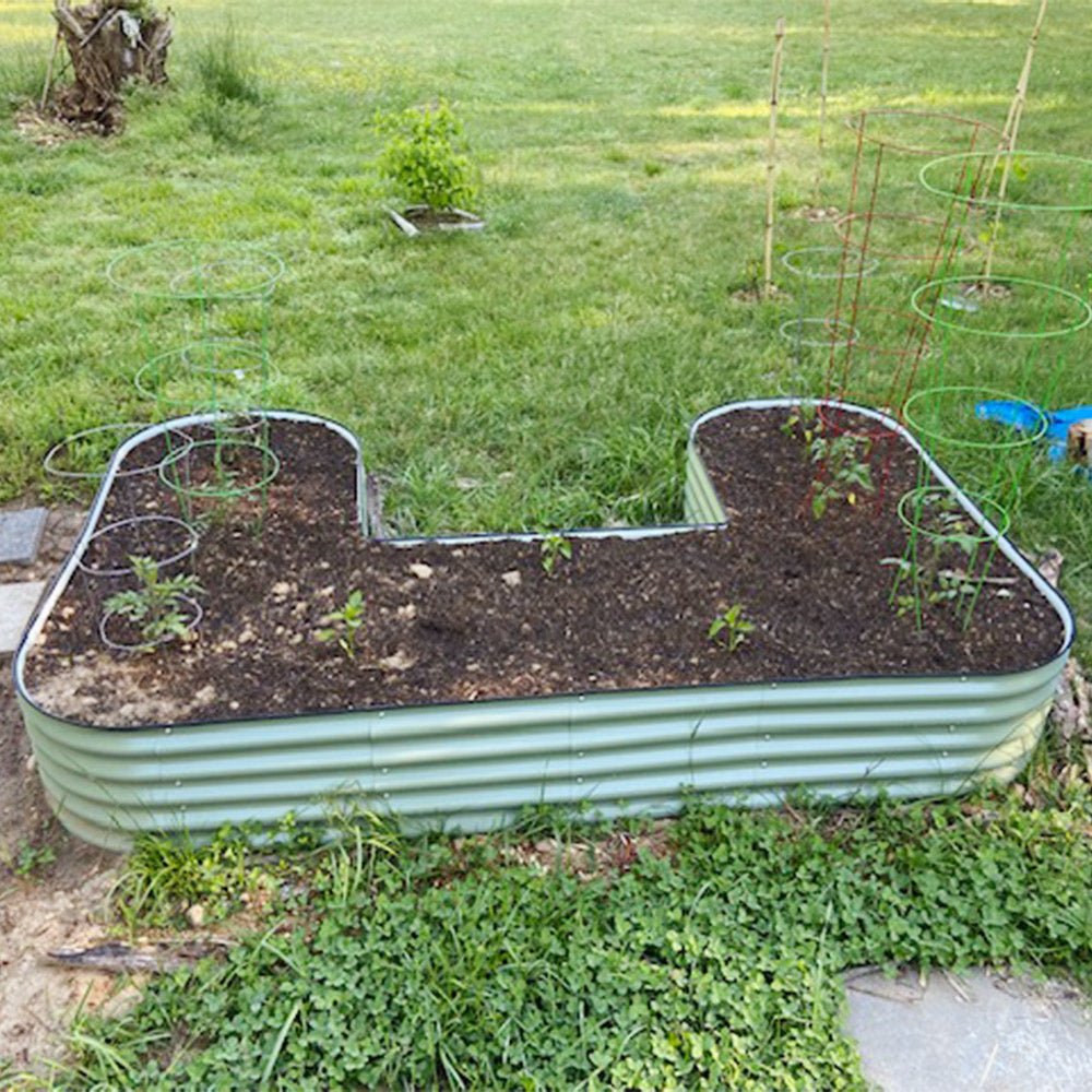 17 in.H U-Shaped Standard Size Metal Garden Bed