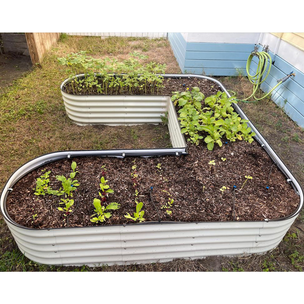 17 in.H U-Shaped Large Size Metal Garden Bed