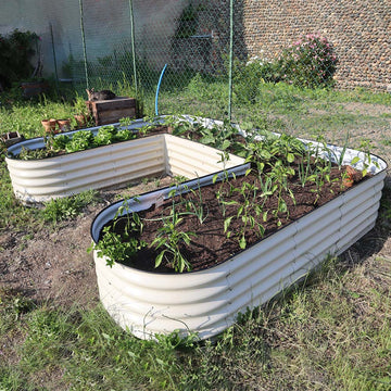 17 in.H U-Shaped Large Size Metal Garden Bed